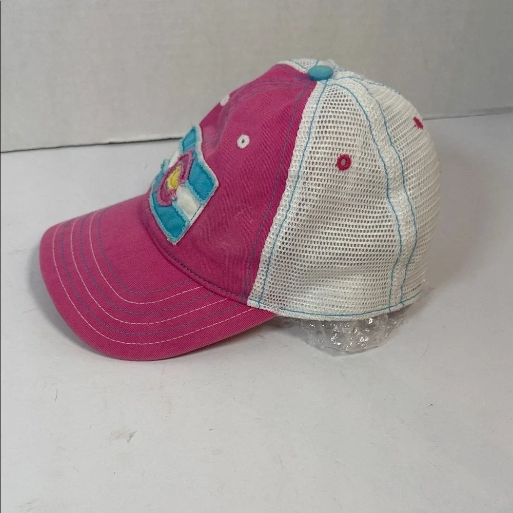 Vibrant Pink and White Kids Cap with Patch